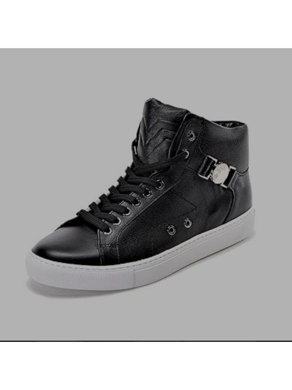 Versace Collection Half-Medusa Mens Leather High Top Sneaker Black US 6.5 37